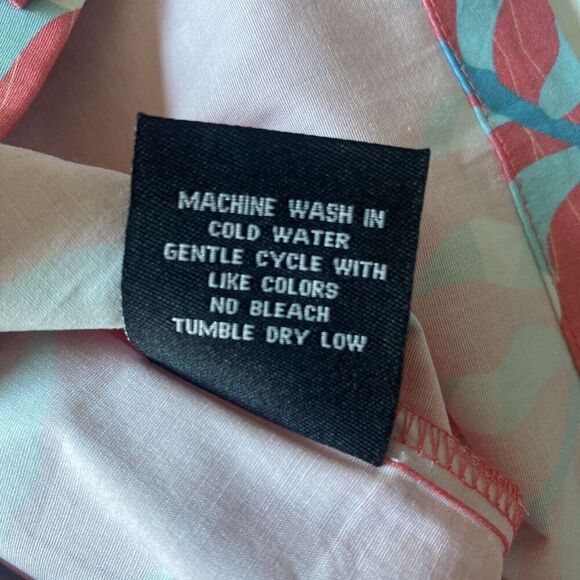 Cloud9 Button Up Shirt Casual Short Sleeve Size Medium Pink Vacation Travel - Picture 7 of 7